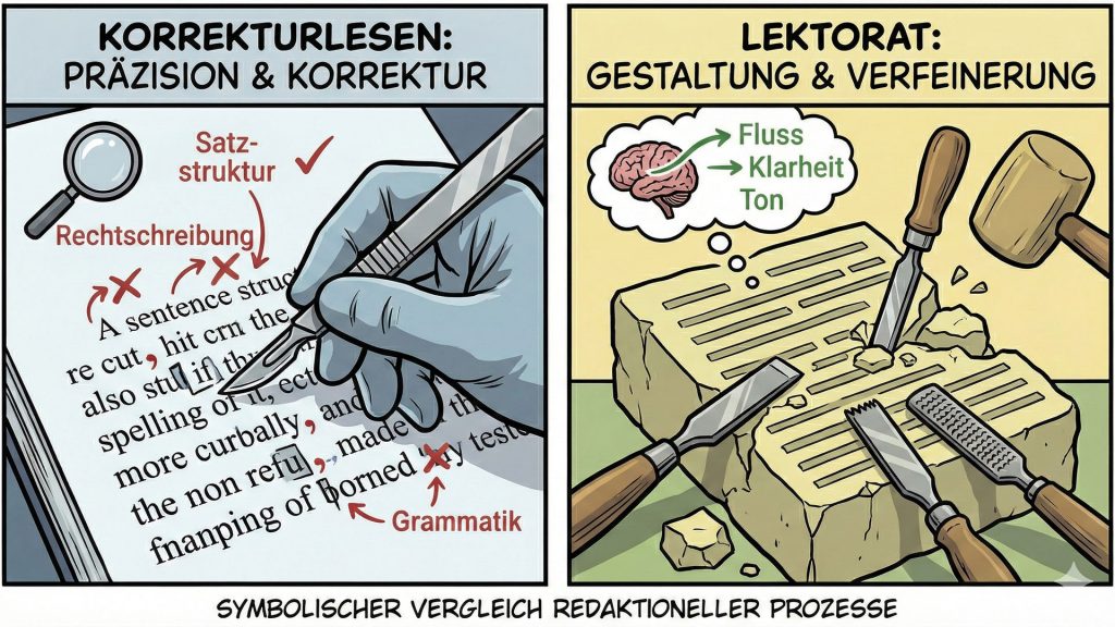 Korrektorat vs. Lektorat